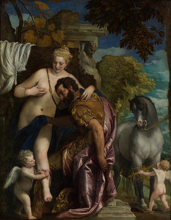 Veronese Poster featuring the painting Mars and Venus United by Love #2 by Paolo Veronese