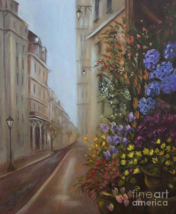 Flowers Poster featuring the painting Rue de Fleur by Kathy Lynn Goldbach