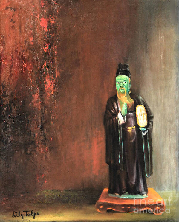 Chinese Judge Of Hell Poster featuring the painting A Judge of Hell by Art By Tolpo Collection