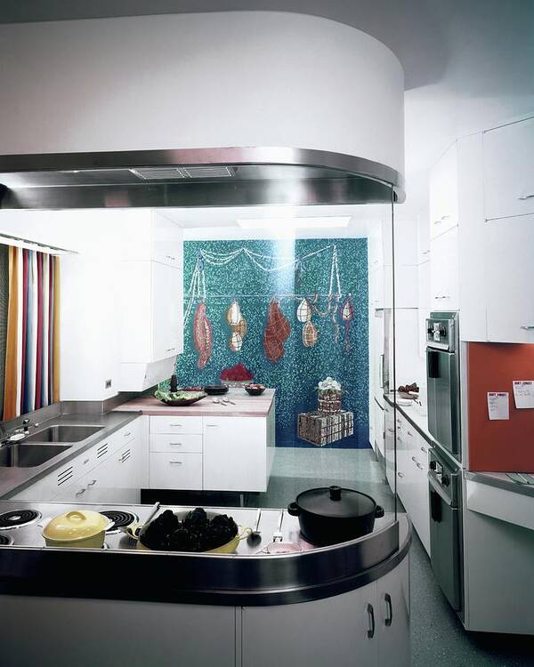 Decorative Art Poster featuring the photograph A Kitchen Designed By Valerian S. Rybar by John Rawlings