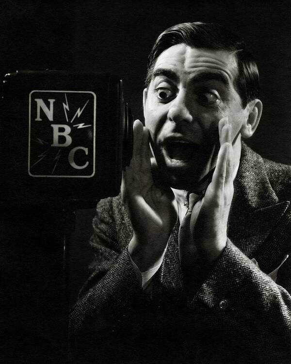 Personality Poster featuring the photograph A Portrait Of Eddie Cantor Speaking by George Hoyningen-Huene