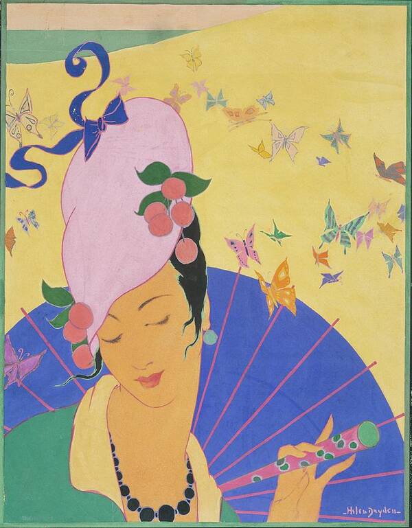 Animal Poster featuring the digital art A Woman Wearing A Turban by Helen Dryden