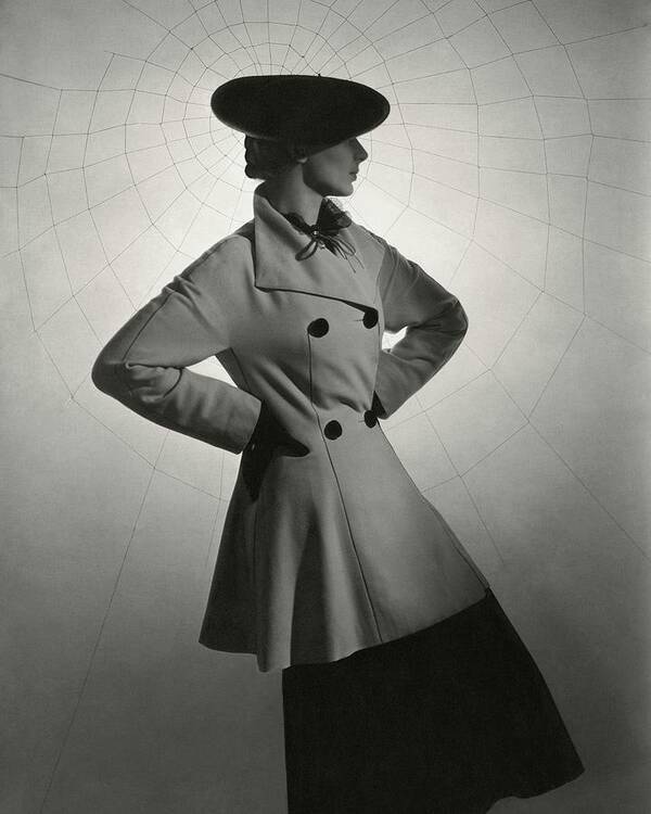 Fashion Poster featuring the photograph Agneta Fischer Wears Lanvin by Horst P. Horst