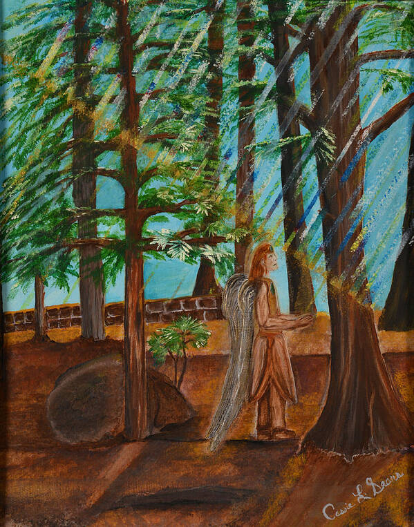 Art-by-cassie Sears Poster featuring the painting Angle in Idyllwild by Cassie Sears