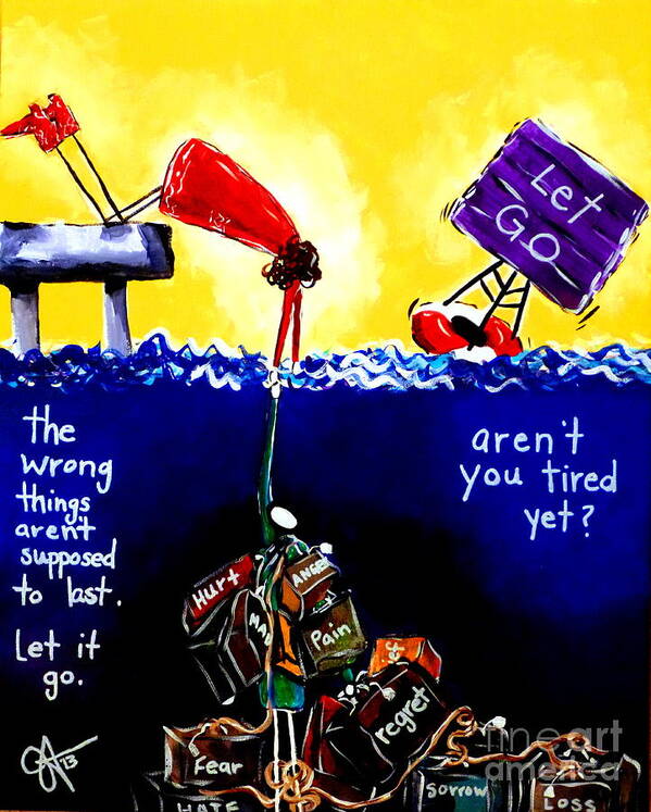 Aren't Poster featuring the painting Aren't You Tired Yet? by Jackie Carpenter