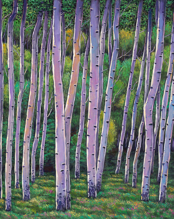 Autumn Aspen Poster featuring the painting Aspen Enclave by Johnathan Harris