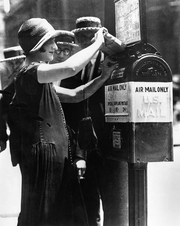 1924 Poster featuring the photograph Baltimore Air Mail Box by Granger