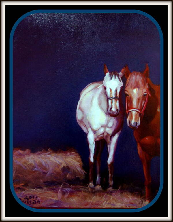 Horses Poster featuring the painting Barn Bound by MarvL Roussan