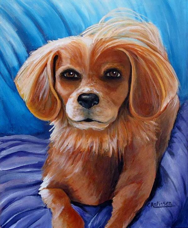 Dog Poster featuring the painting Bella Bellissimo by Carol Allen Anfinsen