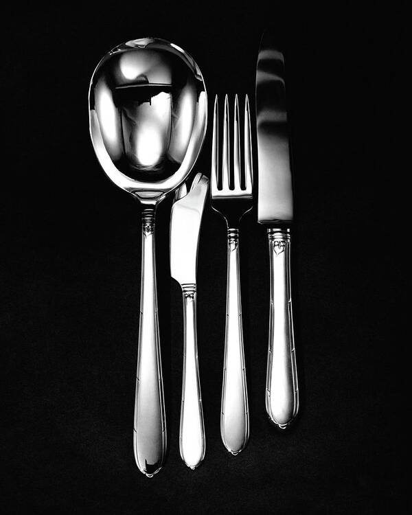 Home Accessories Poster featuring the photograph Berkeley Square Silverware by Martin Bruehl