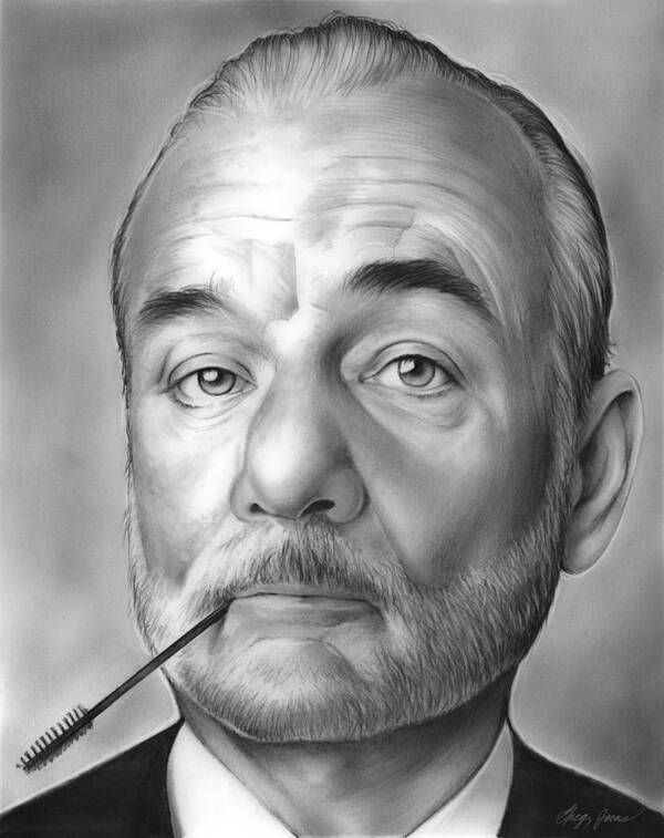 Actor Poster featuring the drawing Bill Murray by Greg Joens