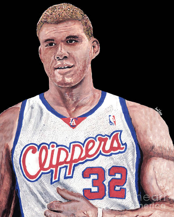 Blake Griffin Poster featuring the painting Blake Griffin by Israel Torres