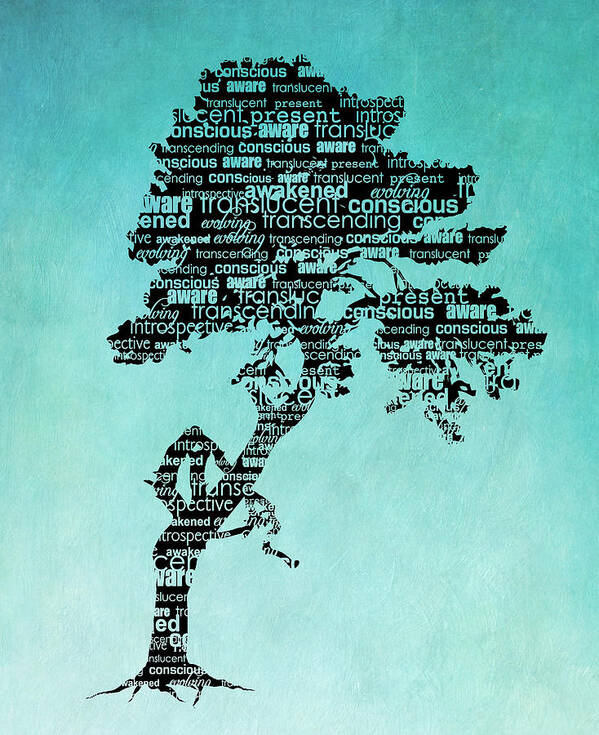 Bodhi Tree Poster featuring the digital art Bodhi Tree of Awareness by Tammy Wetzel