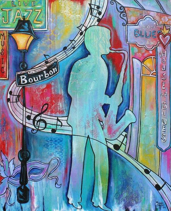 Bourbon Street Poster featuring the painting Bourbon Street Blues by Melanie Douthit
