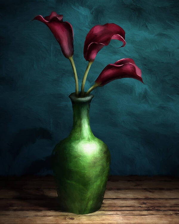 Calla Lilies Poster featuring the painting Calla Lilies I by April Moen