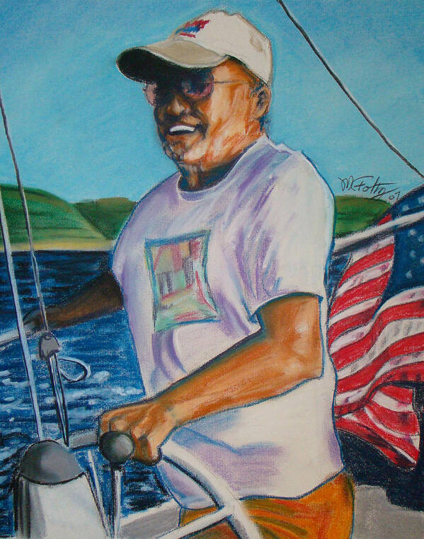 Portrait Poster featuring the painting Captain Rick by Michael Foltz
