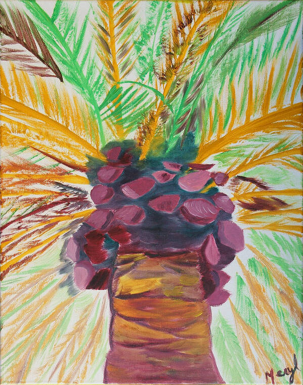Palm Tree Poster featuring the painting Celebration by Meryl Goudey