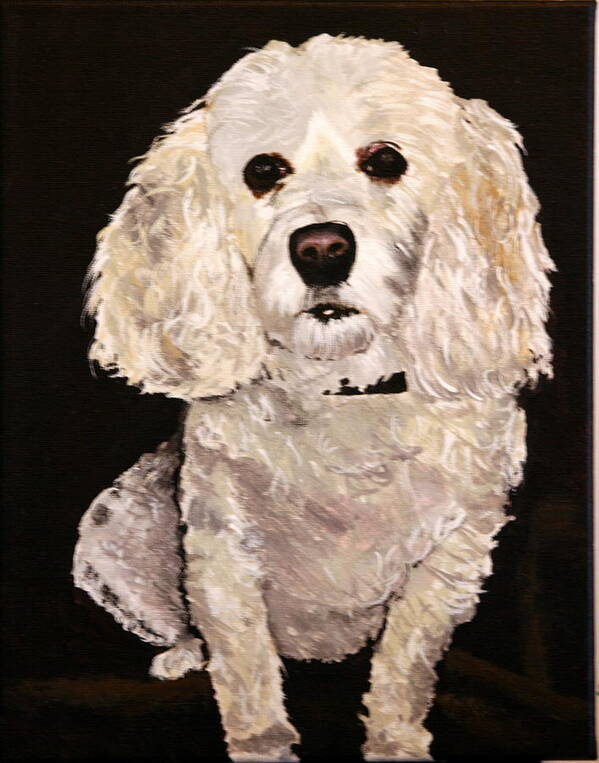 Cockapoo Poster featuring the painting Channel by Betty-Anne McDonald