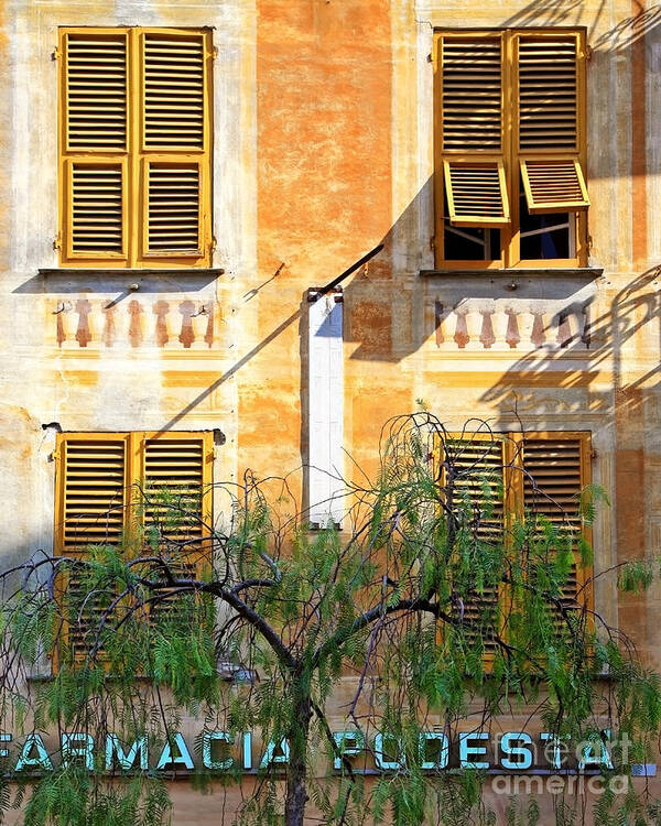 Italian Architecture Poster featuring the photograph Chiavari Windows by Kate McKenna