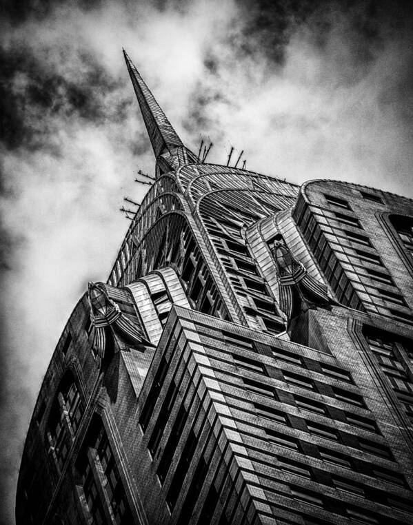 Chrysler Building Poster featuring the photograph Chrysler Building - Black and White by James Howe