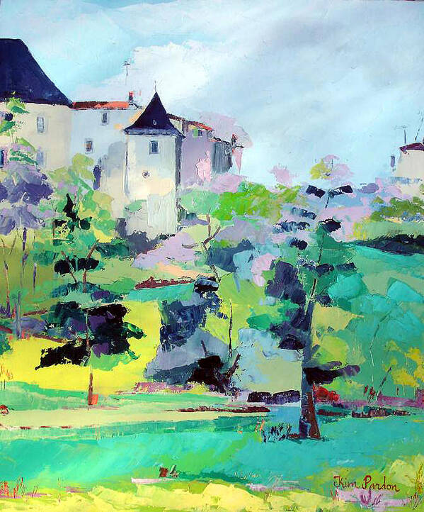 Castle Poster featuring the painting Chateau Parcoul by Kim PARDON