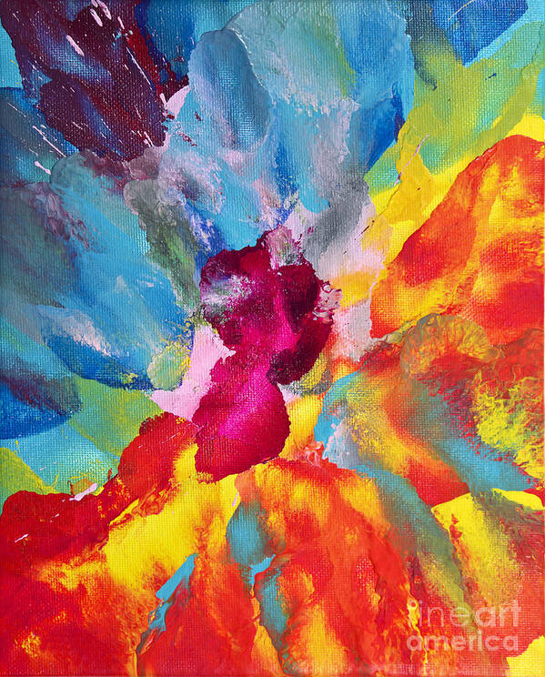   Poster featuring the painting Collision of Color by Pattie Calfy