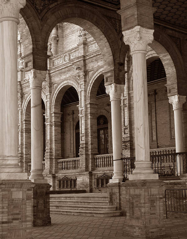 Seville Poster featuring the photograph Columns and Arches by Michael Kirk