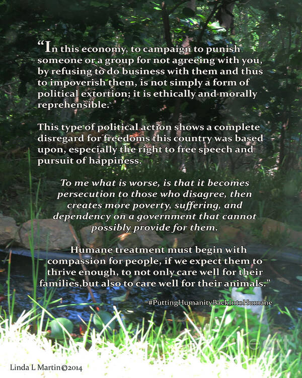 Compassion Poster featuring the photograph Compassionate Action by Linda L Martin