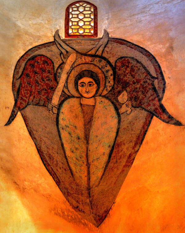 Coptic Poster featuring the photograph Coptic Archangel by Nigel Fletcher-Jones