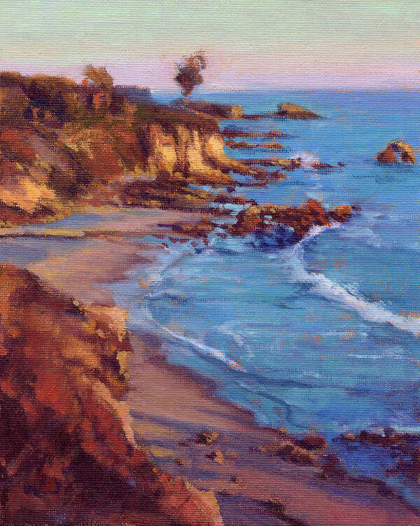 Corona Del Mar Poster featuring the painting Corona del Mar by Konnie Kim