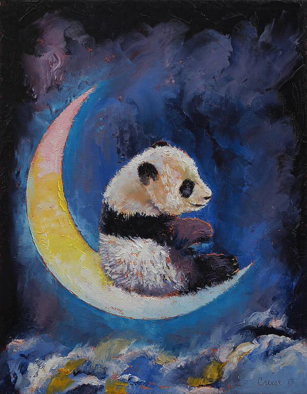 Children's Room Poster featuring the painting Crescent Moon by Michael Creese