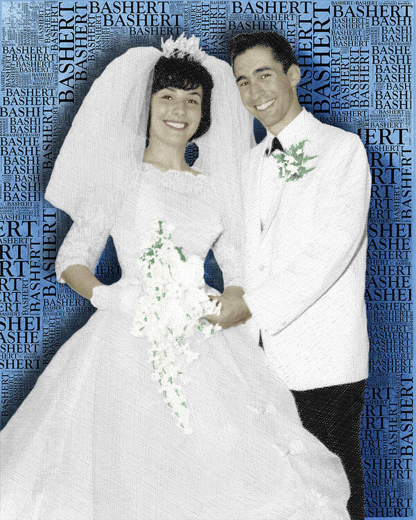 Commissioned Art Poster featuring the painting Custom Portrait Wedding Parents Anniversary by Tony Rubino