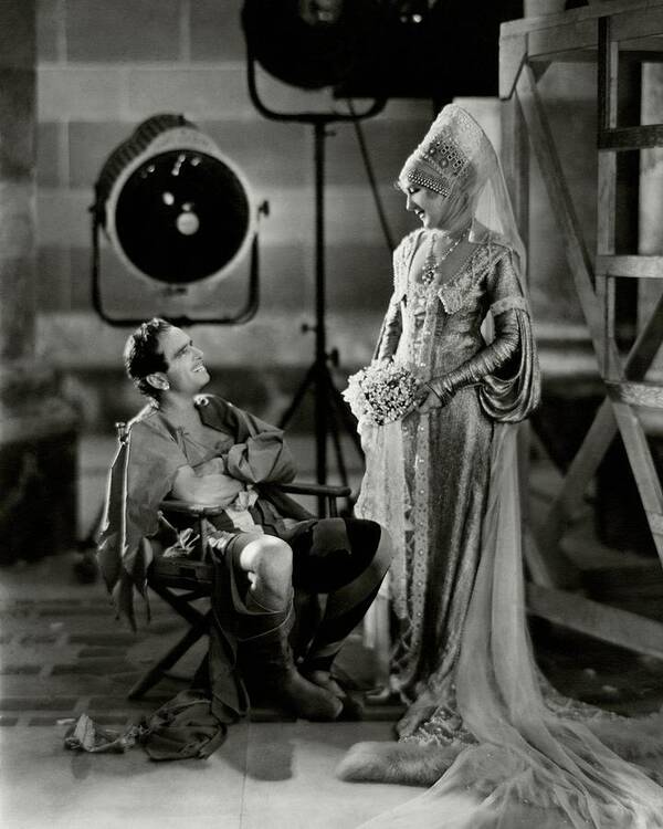 Actor Poster featuring the photograph Douglas Fairbanks And Mary Pickford On The Set by Nickolas Muray