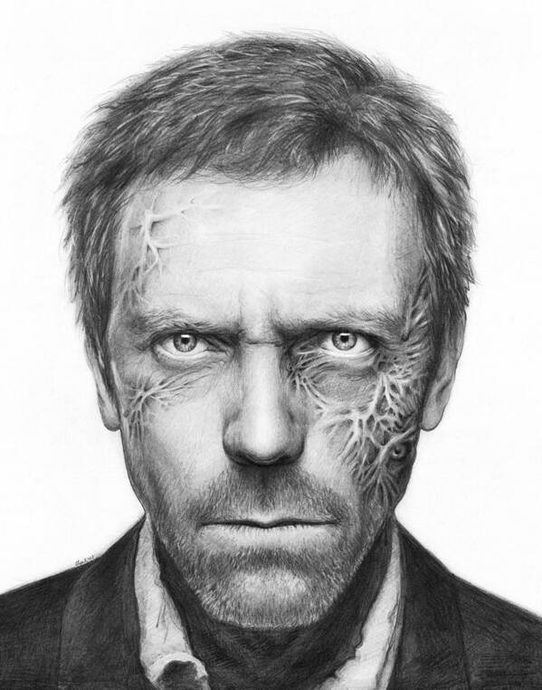 House Md Poster featuring the drawing Dr. Gregory House - House MD by Olga Shvartsur