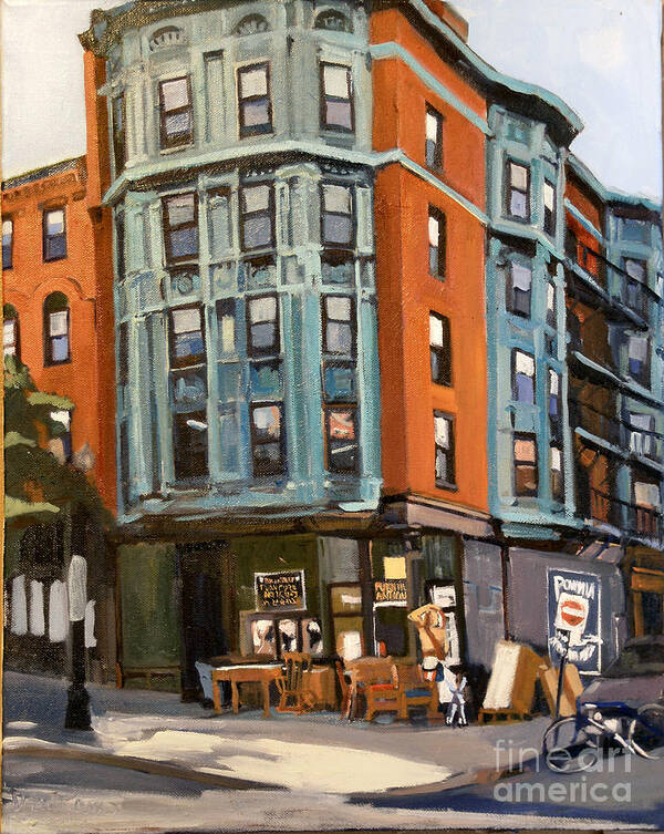 South Boston Poster featuring the painting E and W Broadway by Deb Putnam