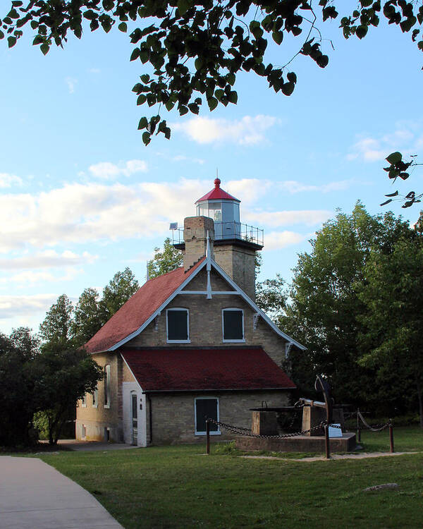 Light Poster featuring the photograph Eagle Bluff Lighthouse by George Jones