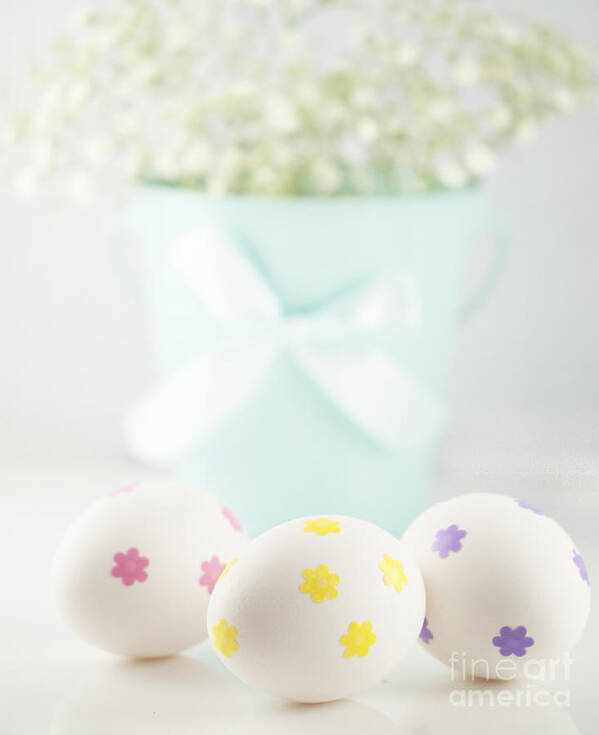 Baby's Breath Poster featuring the photograph Easter Eggs by Juli Scalzi