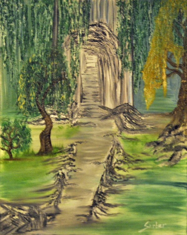 Landscape Poster featuring the painting Finding our Path by Suzanne Surber