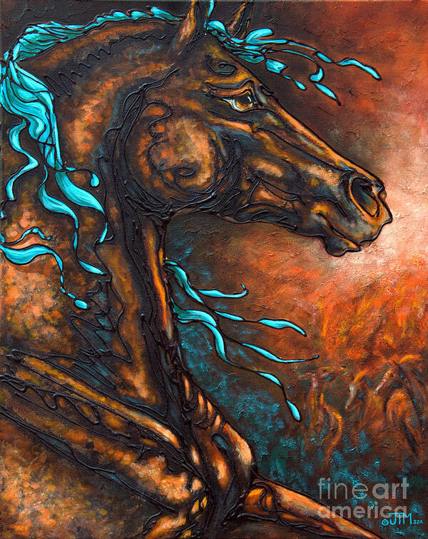 Horse Poster featuring the painting Fire Run by Jonelle T McCoy