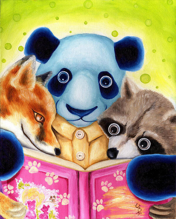 Panda Illustration Poster featuring the painting From Okin the Panda illustration 10 by Hiroko Sakai