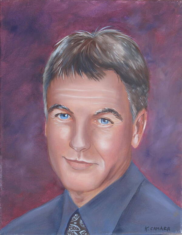 Portraits Poster featuring the painting Gibbs of NCIS by Kathie Camara