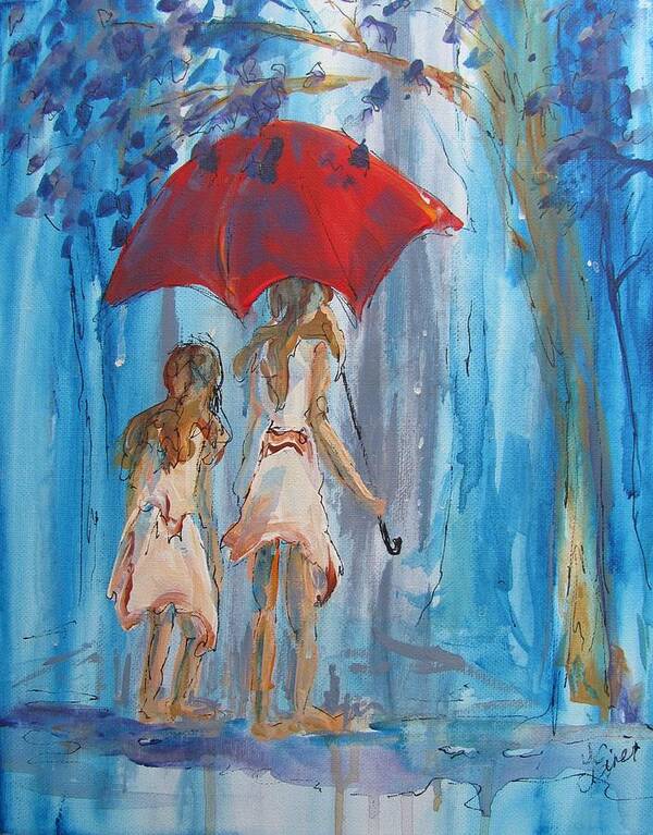 Rain Poster featuring the painting Give Me Shelter by Terri Einer