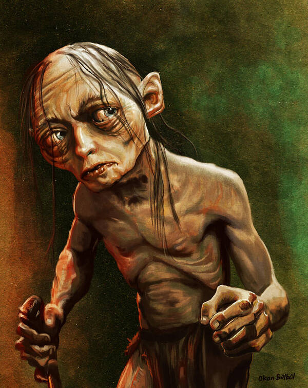 Wall Art Print The Lord of the Rings - Gollum, Gifts & Merchandise