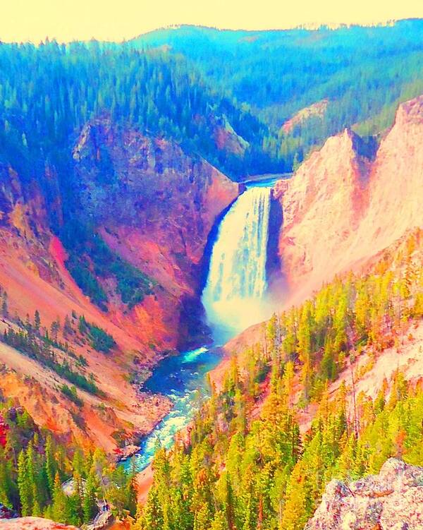 Falls Poster featuring the photograph Grand Canyon of the Yellowstone by Ann Johndro-Collins