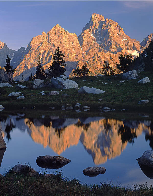 Mt. Owen Poster featuring the photograph 1M9376-Grand Teton Reflect 2 by Ed Cooper Photography