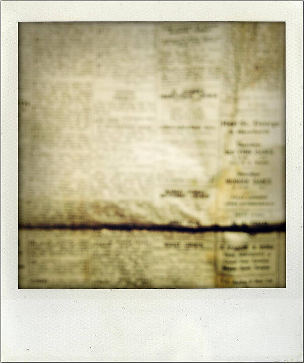 Words Poster featuring the photograph Grunge newspaper by Les Cunliffe