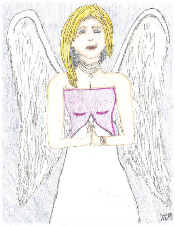 Painting Poster featuring the drawing Guardian Angel by Marissa McAlister