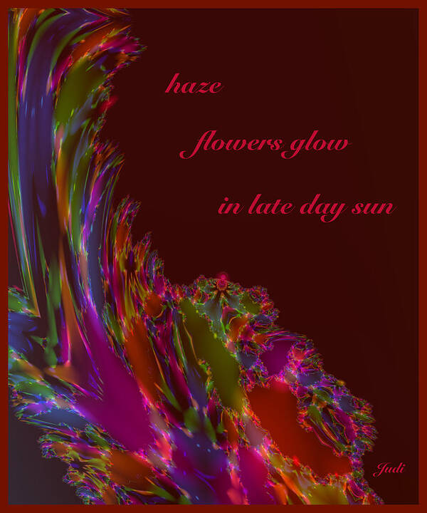Poetry Poster featuring the digital art Haze Haiga by Judi Suni Hall