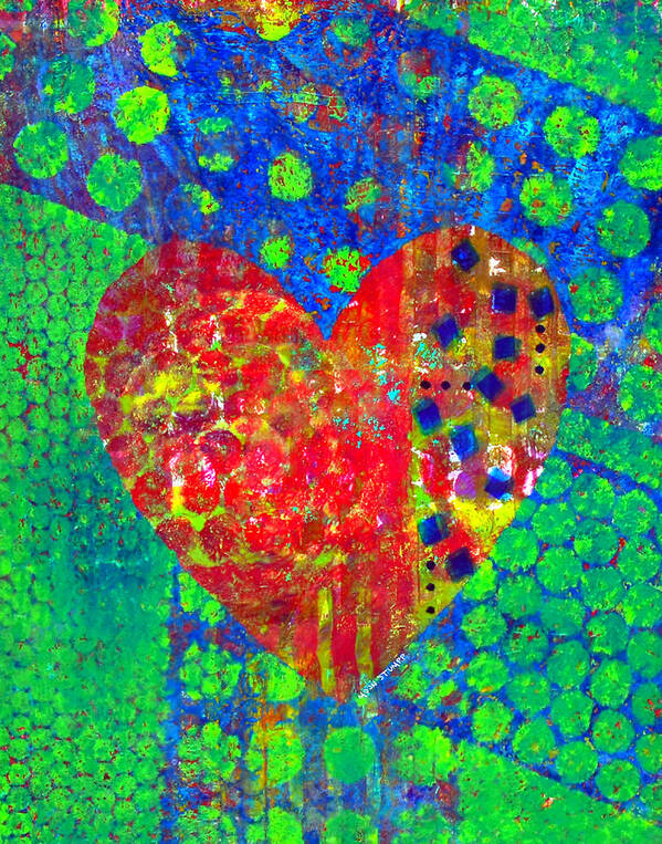 Abstract Paintings Poster featuring the painting Heart of Hearts series - Cheers by Moon Stumpp