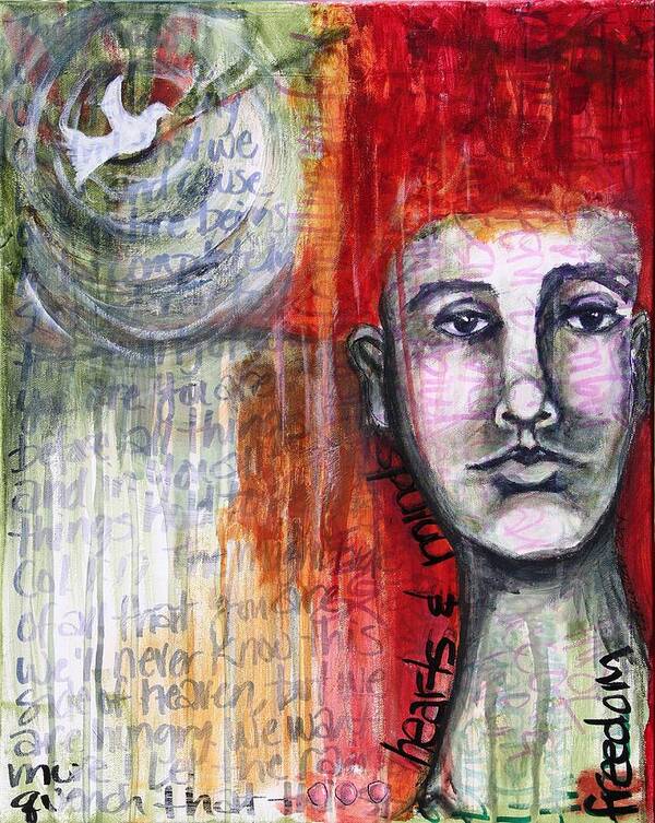 Worship Poster featuring the mixed media Hearts and Minds by Carrie Todd